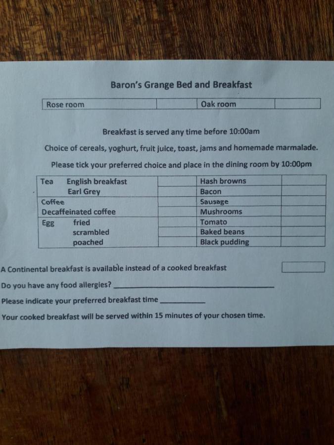 Baron'S Grange Bed & Breakfast Iden Exterior photo